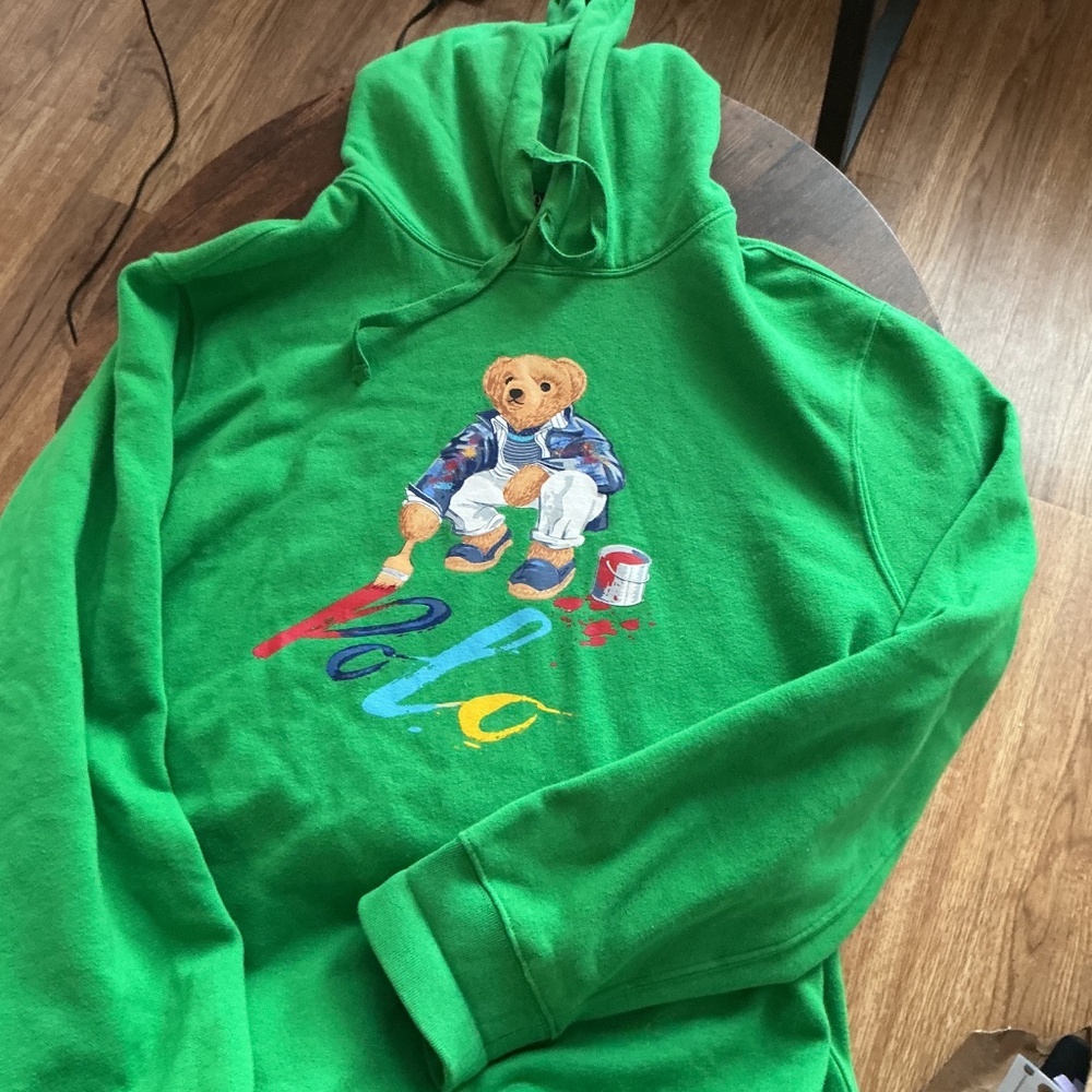 Polo Ralph Lauren Polo Bear Painter Fleece Hoodie (Green) - Picture 4 of 6
